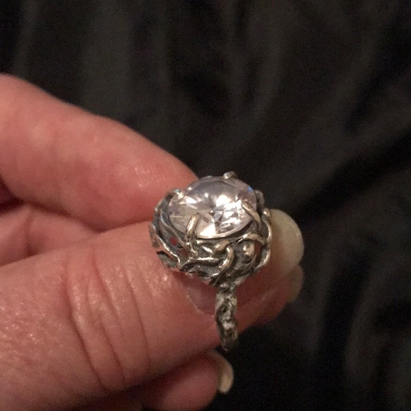 Sterling silver clear cubic zirconia ring - Picture 4 of 4